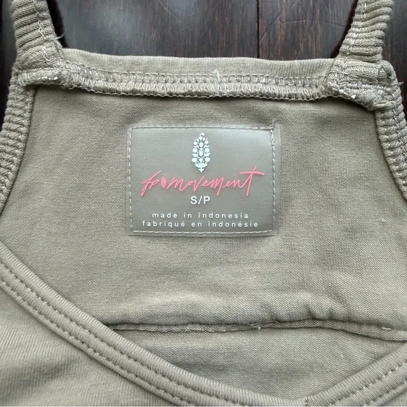 Free People Movement Hot Shot Romper, Size S, Mocha Latte, Overalls Jumpsuit - Picture 6 of 9